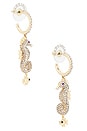 view 1 of 3 Vela Seahorse Earrings in Gold