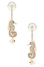 view 3 of 3 Vela Seahorse Earrings in Gold