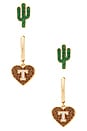 view 3 of 3 University Of Texas At Austin Earring Set Of 2 in Dark Orange & Green