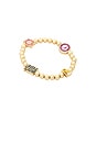 view 3 of 3 University Of Alabama Mixed Icon Pisa Bracelet in Gold