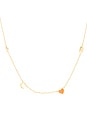 view 2 of 2 Clemson University Delicate Necklace in Orange & Gold