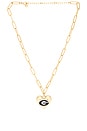 view 1 of 2 University Of Georgia Statement Heart Necklace in Black & Gold