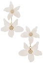 view 1 of 2 Faye Floral Earrings in White & Gold