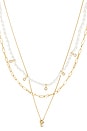view 2 of 3 Layered Pearl Necklace in Pearl & Gold