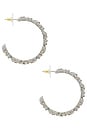 view 2 of 3 Skull Hoop Earrings in Clear & Silver