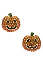 view 1 of 2 Pumpkin Spice Earrings in Orange