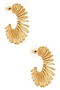 view 1 of 3 Callista Sunburst Earrings in Gold