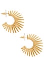 view 2 of 3 Callista Sunburst Earrings in Gold