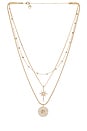view 1 of 2 Lyra Celestial Layered Necklace in Clear