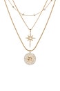 view 2 of 2 Lyra Celestial Layered Necklace in Clear