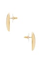 view 2 of 2 Oval Statement Stud Earrings in Gold