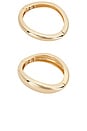 view 4 of 6 Hinge Bangle Set Of 2 in Gold
