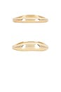 view 5 of 6 Hinge Bangle Set Of 2 in Gold