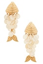 view 1 of 2 Ripple Effect Fish Earrings in White