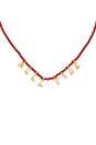 view 2 of 2 University Of Alabama Beaded Slogan Necklace in Red