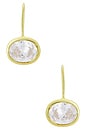 view 1 of 2 Fallon 14k Gold Bezel Earrings in Clear