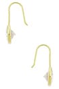 view 2 of 2 Fallon 14k Gold Bezel Earrings in Clear