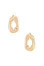 view 1 of 2 Michel Large Curb Chain Stud Earrings in Gold