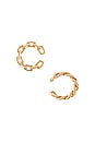 view 1 of 2 Michel Curb Chain Ear Cuff Set in Gold