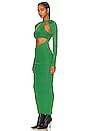 view 4 of 5 Alora Cut Out Maxi Dress in Hunter Green