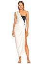 view 1 of 5 Nikka Dress in Vanilla & Black