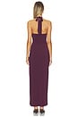 view 4 of 3 Eleonora Maxi Dress in Black Cherry Red