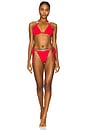view 4 of 4 Kaia Bikini Bottom in Fire Red
