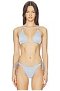 view 1 of 4 Kaia Bikini Top in Grey Blue