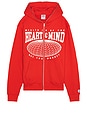 view 1 of 3 Zip Front Hoodie in Red