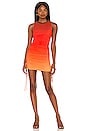 view 1 of 4 Mesh Cinch Mini Dress in Lava Flow Ombre
