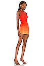 view 2 of 4 Mesh Cinch Mini Dress in Lava Flow Ombre