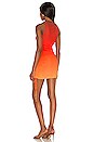 view 4 of 4 Mesh Cinch Mini Dress in Lava Flow Ombre