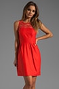 view 1 of 6 Mandy Sateen/Lace Dress in Red in Poppy Red