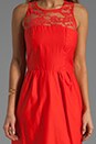 view 5 of 6 Mandy Sateen/Lace Dress in Red in Poppy Red