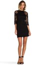 view 2 of 6 Princeton Ponte Dress w/ Lace Sleeves in Black