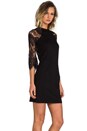 view 3 of 6 Princeton Ponte Dress w/ Lace Sleeves in Black