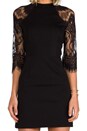 view 5 of 6 Princeton Ponte Dress w/ Lace Sleeves in Black