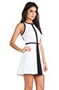 view 4 of 7 Derry Colorblock Palio Linen Dress in Optic White & Black