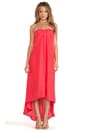 view 1 of 4 ROBE BASE ASYMÉTRIQUE SAVI in Red