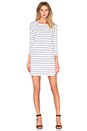 view 4 of 4 Dinah Dress in White & Navy