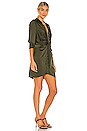 view 2 of 3 Tie Curious Dress in Bottle Green
