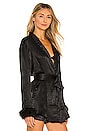 view 3 of 5 Feather Wrap Top in Black