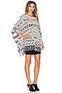 view 2 of 4 PONCHO À FRANGES CAMPBELL in Ivory