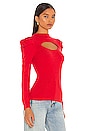 view 2 of 4 Peek Softly Sweater in True Red