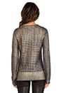 view 3 of 5 Bardot Metallic Printed Sweater in Navy/Gold in Navy & Gold