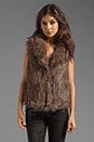view 2 of 6 Davorah Faux Fur Vest in Taupe