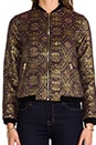 view 5 of 6 Joss Vintage Brocade Bomber Jacket in Regal Purple