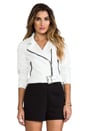 view 3 of 7 Bailey Moto Jacket in White