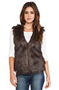 view 2 of 5 Duda Faux Fur Vest in Brown Multi