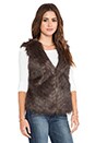view 3 of 5 Duda Faux Fur Vest in Brown Multi